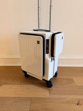 20 Inch Carry On Luggage Front Open Suitcase Hard Shell Bag Aluminum Travel